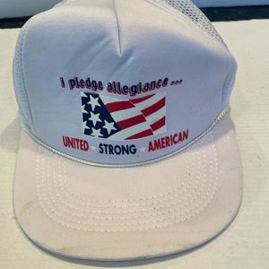 Vintage White Patriotic Cap